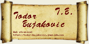 Todor Bujaković vizit kartica